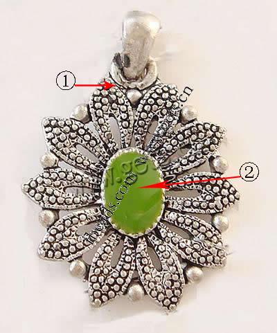 Zinc Alloy Enamel Pendants, Flower, plated, more colors for choice, 27x33x2mm, Hole:Approx 3mm, Sold By PC