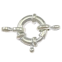 Anneau fermoir en argent, argent sterling 925, Placage, avec barre de connexion, plus de couleurs à choisir Environ 1.5mm, Vendu par PC