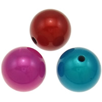 Granos de acrílico Milagro, Esférico, barnizado, miragro, más colores para la opción, 20mm, agujero:aproximado 3mm, aproximado 110PCs/Bolsa, Vendido por Bolsa