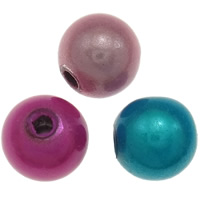 Granos de acrílico Milagro, Esférico, barnizado, miragro, más colores para la opción, 8mm, agujero:aproximado 1.5mm, aproximado 1660PCs/Bolsa, Vendido por Bolsa