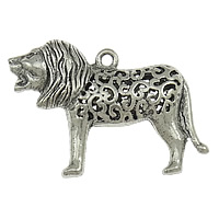 Zinc Alloy Animal Pendants, Lion, plated, hollow cadmium free Approx 3mm 