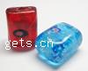 Handmade Lampwork Beads, Rectangle 