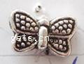 Zinc Alloy Animal Beads, Butterfly, plated 