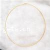 Mode Collier Choker, fer, Placage de couleur d'or, 1.5mm Environ 13.5mm pouce, Vendu par brin