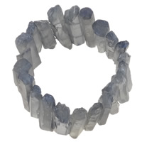 Grauer Quarz Armband, Bruchstück, natürlich, 16-53mm, Länge:ca. 7.5 ZollInch, verkauft von Strang