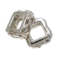 Zinklegierung Zwischenperlen, Squaredelle, plattiert, keine, frei von Nickel, Blei & Kadmium, 2.2x5mm, ca. 780PCs/kg, verkauft von kg