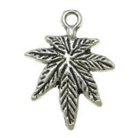 Pendentifs feuilles en alliage de zinc , Placage, plus de couleurs à choisir, protéger l'environnement, sans nickel, plomb et cadmium Environ 3mm Vendu par sac