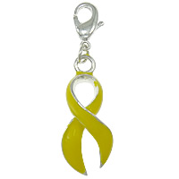 Awareness Ribbon Pendant, Zinc Alloy, plated, enamel cadmium free 