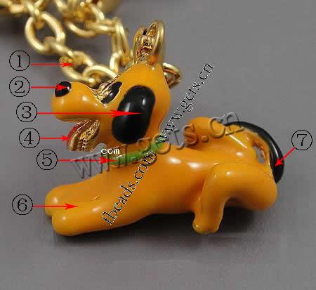 Zinc Alloy Enamel Pendants, Dog, plated, more colors for choice, 22x15x10mm, Hole:Approx 2mm, Sold By PC