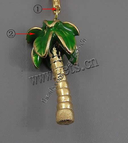 Pendentifs feuilles en alliage de zinc , arbre, Placage, émail, plus de couleurs à choisir, 30x11mm, Trou:Environ 2mm, Vendu par PC