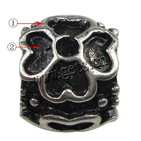 Abalorios Estilo Europeo de Aleación de Zinc, Toroidal, chapado, esmalte, más colores para la opción, 8x9mm, agujero:aproximado 4.5mm, Vendido por UD