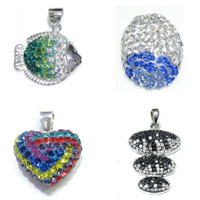 CRYSTALLIZED™Â® Crystal Sterling Silver Pendants