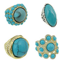 Turquoise Zinc Alloy Finger Ring