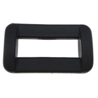 Plastic Buckle, Rectangle, black Approx 