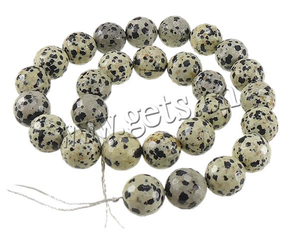 Dalmatian Beads, Round, different size for choice & faceted, Length:Approx 15 Inch, Sold By Strand