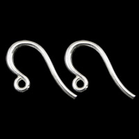 Sterling Silver Hook Earwire, 925 Sterling Silver, plated Approx 1.5mm 