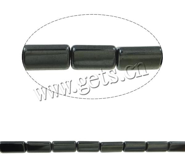 Perles hématite non-magnétique, hématite non magnétique, rectangle, normes différentes pour le choix & Personnalisé, noire, Trou:Environ 0.5-1mm, Longueur:Environ 16.1 pouce, Vendu par brin