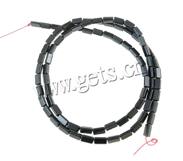 Perles hématite non-magnétique, hématite non magnétique, rectangle, normes différentes pour le choix & Personnalisé, noire, Trou:Environ 0.5-1mm, Longueur:Environ 16.1 pouce, Vendu par brin