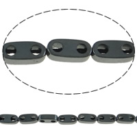 Perles hématite non-magnétique, hématite non magnétique, ovale, noire Environ 0.5-1mm Environ 15.3 pouce, Environ Vendu par brin