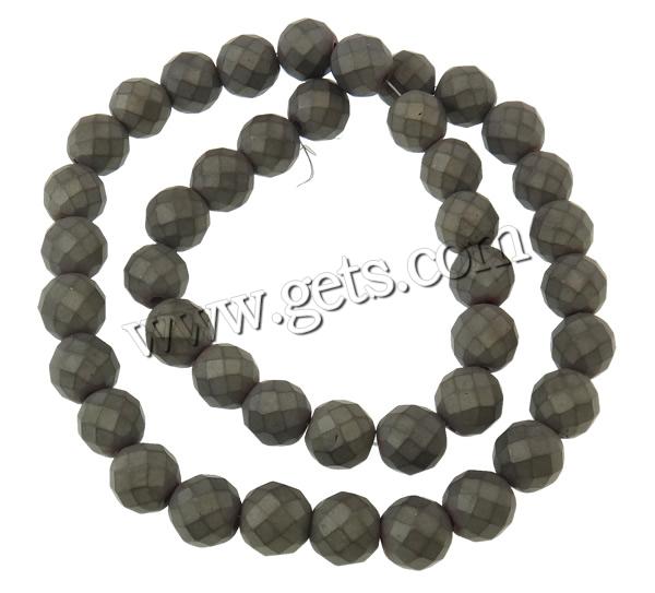 Las Perlas De Hematites Sin Magnético, Hematita no magnética, Esférico, diverso tamaño para la opción & Modificado para requisitos particulares & facetas, gris, agujero:aproximado 1.5mm, longitud:aproximado 15.7 Inch, Vendido por Sarta