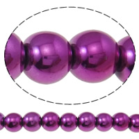 Las Perlas De Hematites Sin Magnético, Hematita no magnética, Esférico, chapado, diverso tamaño para la opción & Modificado para requisitos particulares, morado, agujero:aproximado 1.5mm, longitud:aproximado 15.7 Inch, Vendido por Sarta