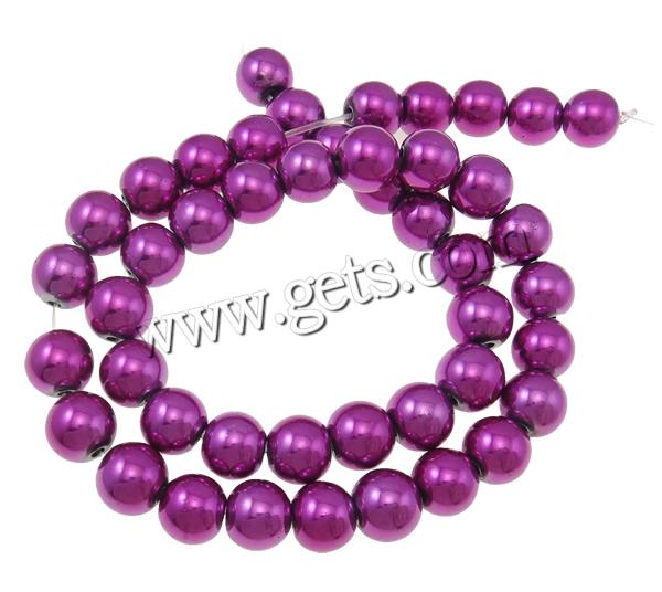 Las Perlas De Hematites Sin Magnético, Hematita no magnética, Esférico, chapado, diverso tamaño para la opción & Modificado para requisitos particulares, morado, agujero:aproximado 1.5mm, longitud:aproximado 15.7 Inch, Vendido por Sarta