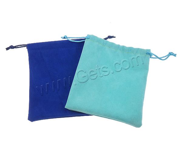 Pana la bolsa reversible con asas, con cordón de nylon, Rectángular, gamuza de imitación & Modificado para requisitos particulares & más tamaños para la opción, más colores para la opción, Vendido por UD