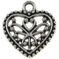 Zinc Alloy Heart Pendants, plated, hollow Approx 2mm, Approx 