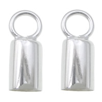 Sterling Silver End Caps, 925 Sterling Silver, Tube, plated Approx 4mm,3mm 