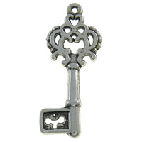 Zinc Alloy Key Pendants, plated Approx 1mm, Approx 