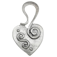 Zinc Alloy Heart Pendants, plated Approx Approx 