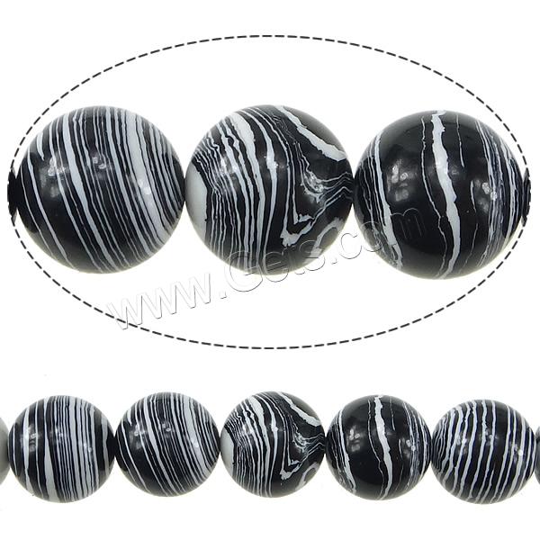 Zebra Jasper Bead, Round, different size for choice, Length:15 Inch, Sold By Strand