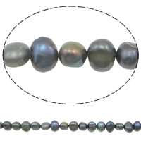 Baroque Cultured Freshwater Pearl Beads, natural, dark purple, Grade AA, 7-8mm Approx 0.8mm .5 Inch 