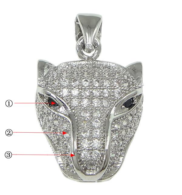 Colgante de Micro Pavé de Zirconía Cúbica, metal, Leopardo, chapado, Micro pavé con 97 pcs zirconia cúbico, más colores para la opción, 13x18x7mm, agujero:aproximado 3.5x5mm, Vendido por UD