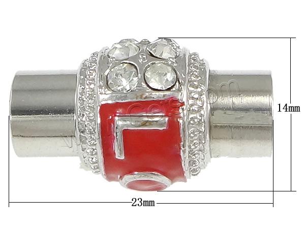 Zinklegierung Magnetverschluss, Laterne, plattiert, Emaille & mit Strass, keine, frei von Nickel, Blei & Kadmium, 23x14x14mm, Bohrung:ca. 7mm, verkauft von PC