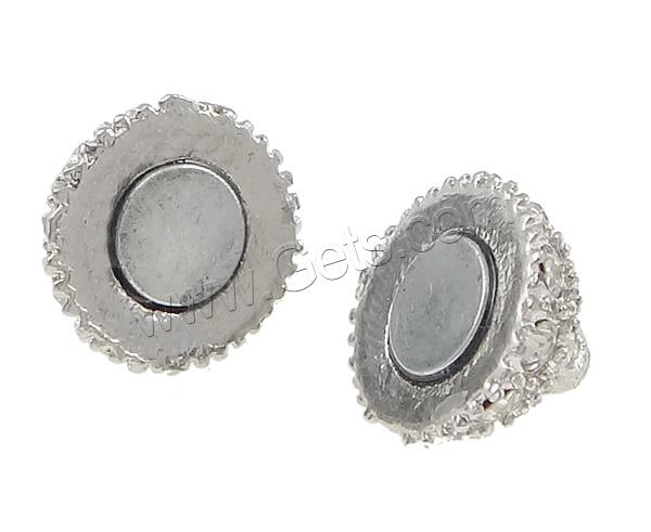 Zinklegierung Magnetverschluss, oval, plattiert, mit Schleife & mit Strass, keine, frei von Nickel, Blei & Kadmium, 20x14x14mm, Bohrung:ca. 2mm, verkauft von PC