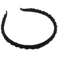 Banda del Pelo, Rocallas de vidrio, con paño & fundición, Negro, 131x143x11mm, Vendido por UD