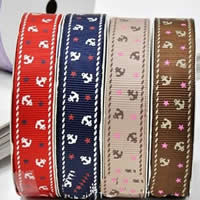 Grosgrain Ribbon, printing & single-sided, mixed colors  