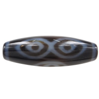 Natural Tibetan Agate Dzi Beads, Oval, dragon eye & Buddhist jewelry & two tone Approx 2.5mm 