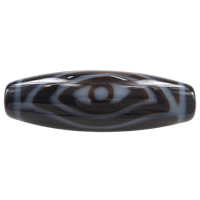 Natural Tibetan Agate Dzi Beads, Oval, phoenix eye & Buddhist jewelry & two tone Approx 2.5mm 