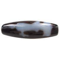 Natural Tibetan Agate Dzi Beads, Oval, Kuanyin & Buddhist jewelry & two tone Approx 2.5mm 