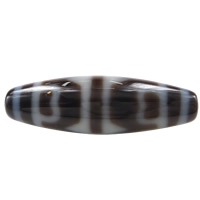 Natural Tibetan Agate Dzi Beads, Oval, Buddhist jewelry & two tone Approx 2.5mm 