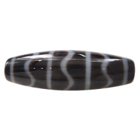 Natural Tibetan Agate Dzi Beads, Oval, water wave & Buddhist jewelry & two tone Approx 2.5mm 