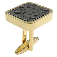 Brass Cufflinks, Square, plated, enamel nickel, lead & cadmium free  20mm 