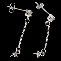 Boucles d'oreilles en Argent, argent sterling 925, Placage, plus de couleurs à choisir 0.8mm, Vendu par paire