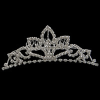 Braut Diademe, Messing, mit Strass, keine, 11x4cm, verkauft von PC