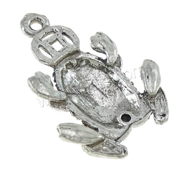 Pendentifs animaux en alliage de zinc, grenouille, Placage, Personnalisé & avec strass, plus de couleurs à choisir, protéger l'environnement, sans nickel, plomb et cadmium, 21x30.5x6mm, Trou:Environ 2mm, Vendu par PC