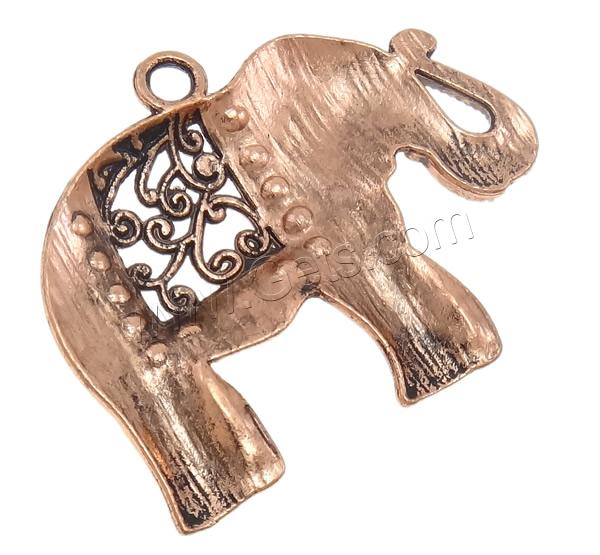 Zinc Alloy Animal Pendants, Elephant, plated, Customized & with rhinestone, more colors for choice, nickel, lead & cadmium free, 50.5x41x5mm, Hole:Approx 4mm, Sold By PC