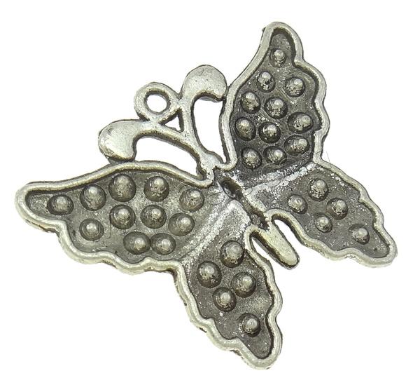 Pendentifs animaux en alliage de zinc, papillon, Placage, Personnalisé & avec strass, plus de couleurs à choisir, protéger l'environnement, sans nickel, plomb et cadmium, 33x27x3mm, Trou:Environ 2mm, Vendu par PC