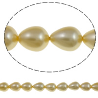 Perlas De Gota De Agua Dulce Cultivada, Nácar de mar del sur, beige, 12x15mm, agujero:aproximado 1mm, longitud:aproximado 15.5 Inch, aproximado 25PCs/Sarta, Vendido por Sarta